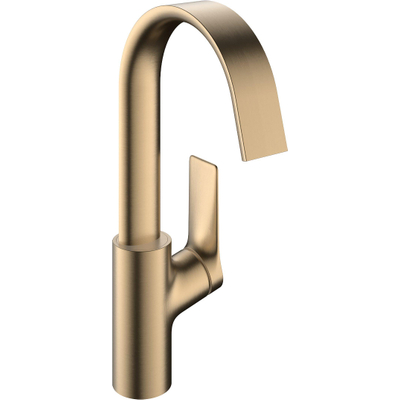 Hansgrohe VIVENIS Wastafelmengkraan - 21cm - eengreeps - draaibare uitloop - trekwaste - brons