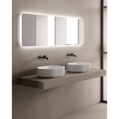 Zeza Blend Waskom - 48 x 34.5 x 14 cm - ovaal - solid surface - mat wit