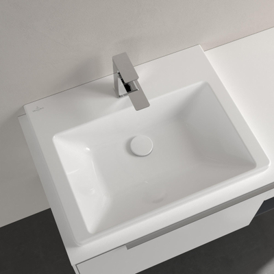 Villeroy & Boch Subway 3.0 Lavabo - 600 x 470 x 165 mm - Blanc Alpin CeramicPlus - sans trop-plein - meulé