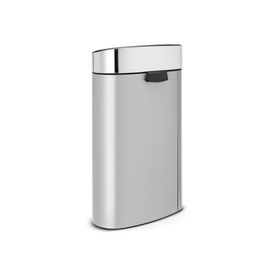 Brabantia Touch Bin Afvalemmer - 40 liter - kunststof binnenemmer - metallic grey - brilliant steel