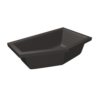 Xenz Society Baignoire d'angle - 160x90x53 - bonde Centrale - Droite - acrylique - anthracite