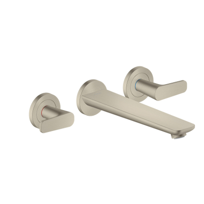 Hansgrohe Axor Citterio C afbouwdeel v. 3-gats inbouw badkraan wandmontagevoorsprong 22.2cm - brushed nickel