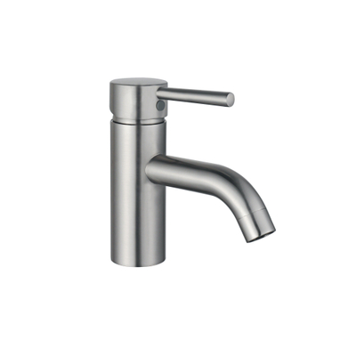 Fortifura Calvi Robinet de lavabo H14.6cm 1 trou à poser Inox brossé