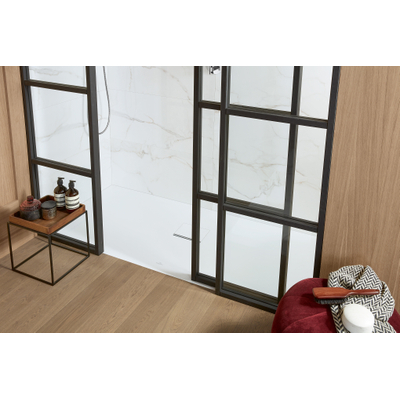 Villeroy & Boch Squaro infinity kunststof douchebak quaryl rechthoekig - 180x80x4cm - Stone White (mat wit)