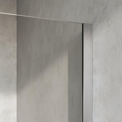 BRAUER Orion Paroi de douche à l'italienne - 90x200cm - verre clair - revêtement en verre - PVD - inox brossé