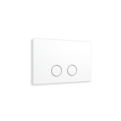 Geberit Inbouwreservoir - UP320 - QeramiQ Push Steel bedieningsplaat slim - dualflush - ronde knoppen - mat wit