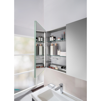 Villeroy & Boch My View armoire de toilette - avec 2 portes avec éclairage LED intégré vertical 100x75x17.3cm