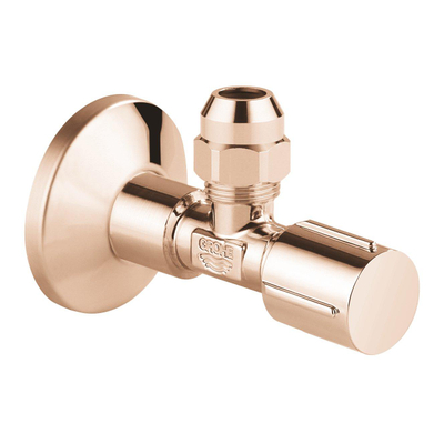 Grohe Hoekstopkraan - knel - 1/2x3/8 inch - met metalen greep - warm sunset (koper)