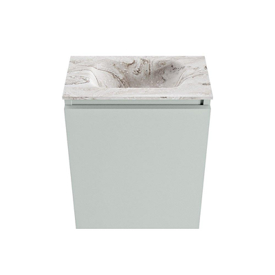 MONDIAZ TURE-DLUX 40cm toiletmeubel Greey. EDEN wastafel Glace positie midden. Zonder kraangat.