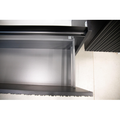 Saniclass Holz Base Meuble sous lavabo - 120cm - 1 tiroir - sans poignée - brun noir mat