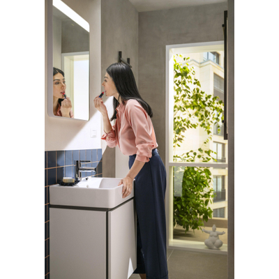 Hansgrohe Xanuia Q Wastafel/Fontein - 50x39cm - inbouw - 1 kraangat - met overloop - smartclean - glans wit