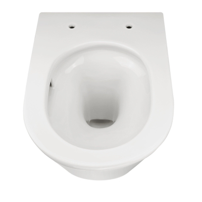 Wiesbaden Vesta WC suspendu - 52.5x36cm - sans bride - Tornado Flush - abattant Flatline - frein de chute - Blanc brillant