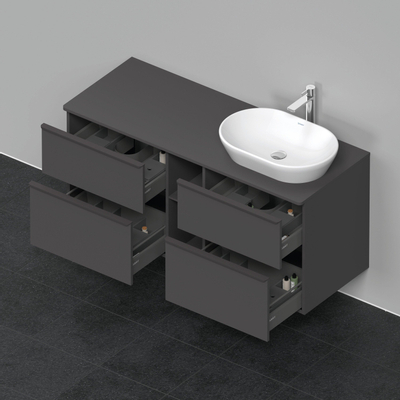 Duravit D-neo Meuble sous vasque 140x55x66.4cm 4 tiroirs Graphite mat