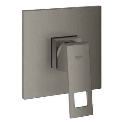 Grohe Eurocube Inbouwthermostaat - 1 knop - zonder omstel - brushed hard graphite