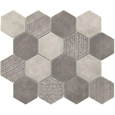 Ceralto Lustra Mosaic Mozaiektegel - 25.8x29.8cm - 6.0mm - Payunia grey