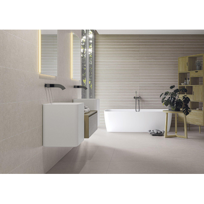 Terravito Melora carreau mural et de sol - 60x60cm - rectifié - aspect béton - R11 - sable mat (beige)