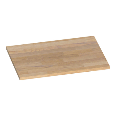 BRAUER natural wood Wastafelblad - 60x46x2cm - zonder kraangat - hout - grey oak