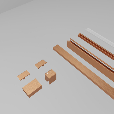 Aqua Vista Montageset Pasa Giro de Luxe zijwand Brushed Yellow Titanium