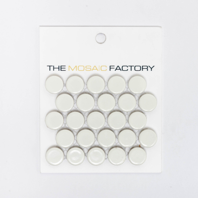 SAMPLE The Mosaic Factory Venice Pennyround carreau mosaïque 1,9x0,5cm carreau mural pour intérieur et extérieur Rond Céramique Extra Blanc