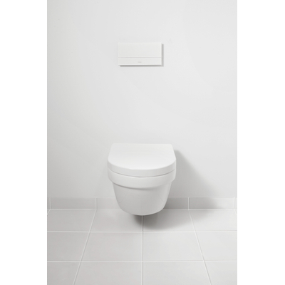 Villeroy & Boch Architectura pack wandcloset - 53cm - met spoelrand - diepspoel - White Alpine (glans wit)