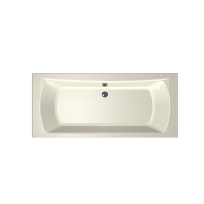 Xenz Robijn Baignoire duo - 180x80x48 - bonde Centrale - acrylique - pergamon