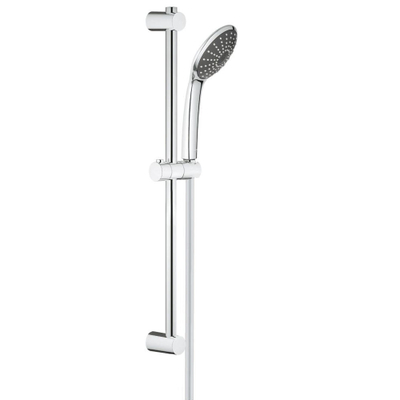 GROHE Vitalio Joy 110 Mono Ensemble barre de douche - 60cm - douchette ronde - 1 jet - flexible de douche lisse - chrome/noir