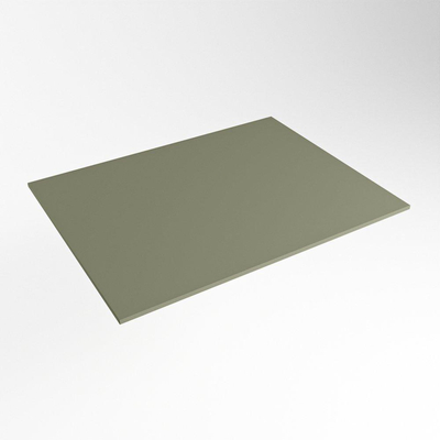 Mondiaz TOP 46 Topblad - 40x46x0.9cm - geschikt voor afdekplaat - Solid surface - Army