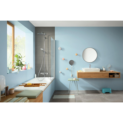 Hansgrohe Talis Es wastafelkraan 110 met push open garnituur chroom