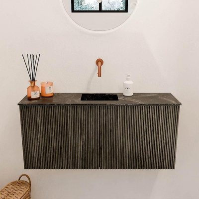 Mondiaz JOYA-DLUX 90cm toiletmeubel - kleur Shadow - Wastafel FAYE positie Midden Zonder kraangat kleur Lava.