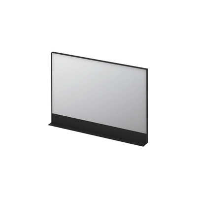 Ink sp14 miroir rectangle dans un cadre noir, y compris une étagère en aluminium thermolaqué mat