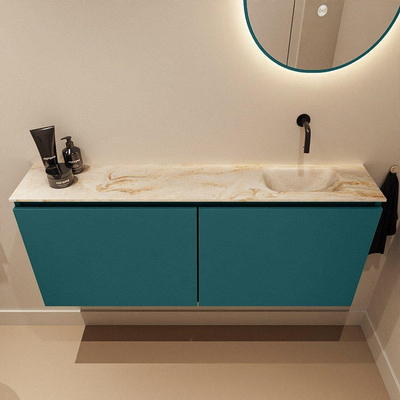 MONDIAZ TURE-DLUX 120cm toiletmeubel Smag. EDEN wastafel Frappe positie rechts. Zonder kraangat.