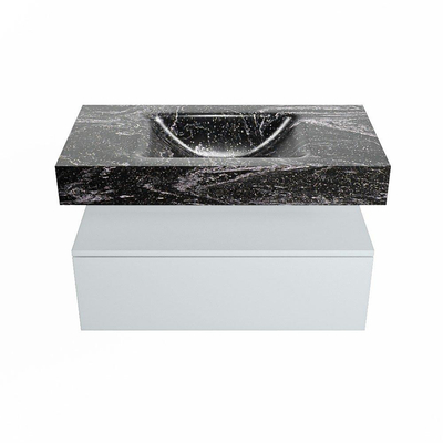 MONDIAZ ALAN - DLUX Badkamermeubelset - 90cm - onderkast - Clay - 1 lade - vrijhangende wastafel - wasbak midden - 0 kraangaten - Lava