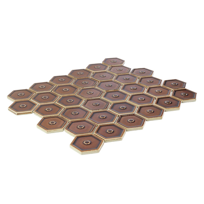 The Mosaic Factory Osiris Hertman Mozaïektegel - 32.1x28.2cm - wand en vloertegel - glans - creme caramel