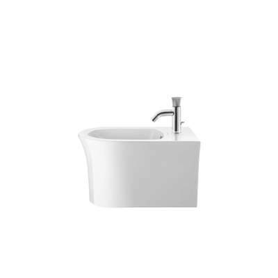 Duravit White tulip wandbidet 54x37x31,5cm m/overloop wit