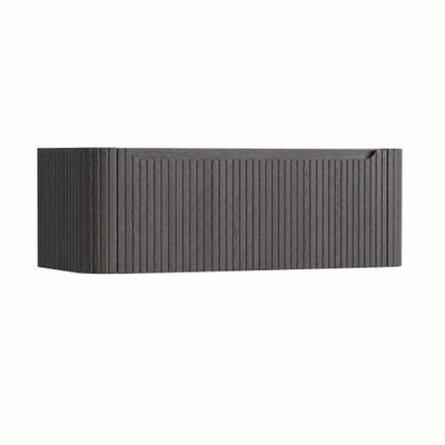 H&R Badmeubelen Juice Wastafelonderkast - 120x45x40cm - afgeronde hoeken - 3D-front - 1 lade - geïntegreerde greep - wenge