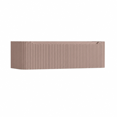 HR Badmeubelen wastafelkast 3D-front fine verticaalmet ronde hoeken - 2 laden - greeploos met greeplijst in kleur meubel - 140x40x45cm - strawberry