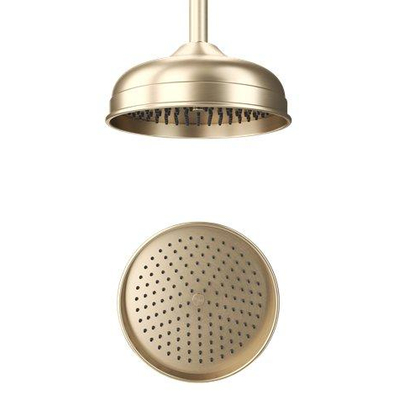 Crosswater Belgravia Tête de douche - ronde - 20cm - entretien facile - laiton brossé (or)