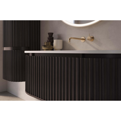 Thebalux Epoque Hoge Kast - 60x40x165cm - 2x ronde deur links - 2x ronde deur rechts - opliggend - Fineer Chocolate