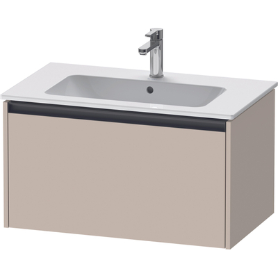 Duravit Ketho 2 meuble sous-lavabo avec 1 tiroir 81x48x44cm avec poignée anthracite taupe mat