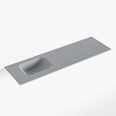 Mondiaz LEX Fontein - 100x30x0.9cm - wasbak Links - zonder kraangaten - voor toiletmeubel - Solid surface - Plata