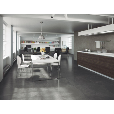 ÉCHANTILLON Terravito Velaro carreau mural et de sol - 60x60cm - 9mm - Carré - rectifié - Aspect béton - Anthracite mat