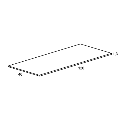 Adema Tops Plan sous vasque - 120x1.5x46cm - Greige