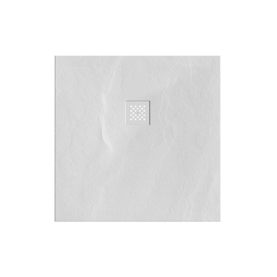 BRAUER Asteroid Douchebak 90x90 incl. antislip en antibacterieel mineraalmarmer mat wit