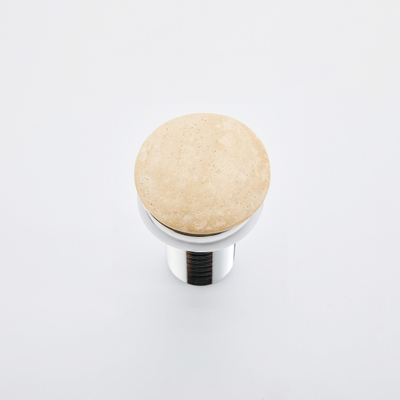 Saniclass Travertine Afvoerplug - verlengd - gemeleerd natuursteen