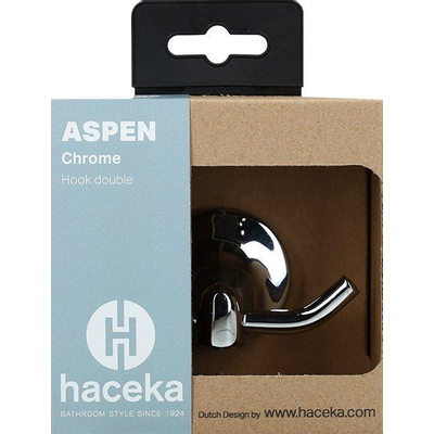 Haceka Aspen Handdoekhaak - dubbel - rond - chroom