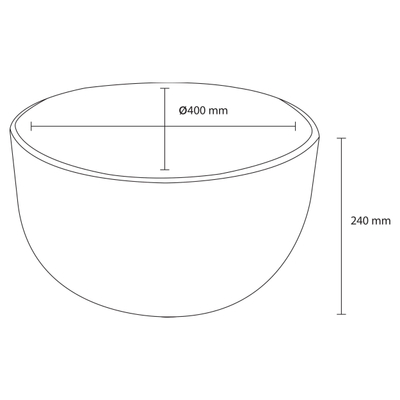 Differnz Tulip Vasque à poser - 40x40x24cm - céramique - blanc brillant
