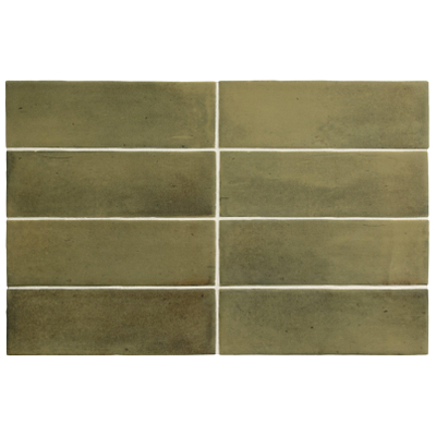 Equipe Cerámicas Premium Koko voor wand- en vloertegel - 15x5cm - 8mm - Groen