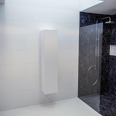 MONDIAZ BEAM Armoire colonne - 160cm - 2 portes - talc