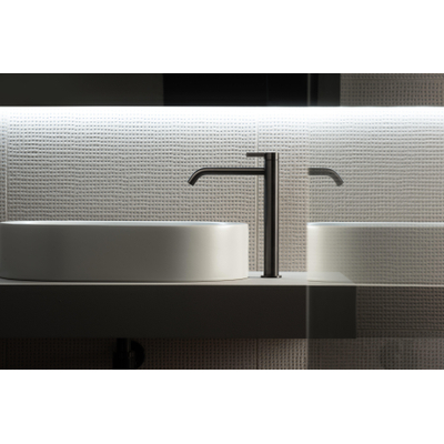 Hotbath Ace Mitigeur de lavabo - haut - posé - sans vidage - Noir poli PVD