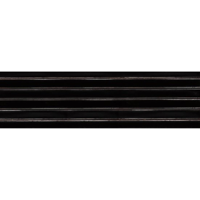 SAMPLE vtwonen Tegels Rib Wandtegel - 13x45cm - 9mm - Witte scherf - Azabache (Zwart)